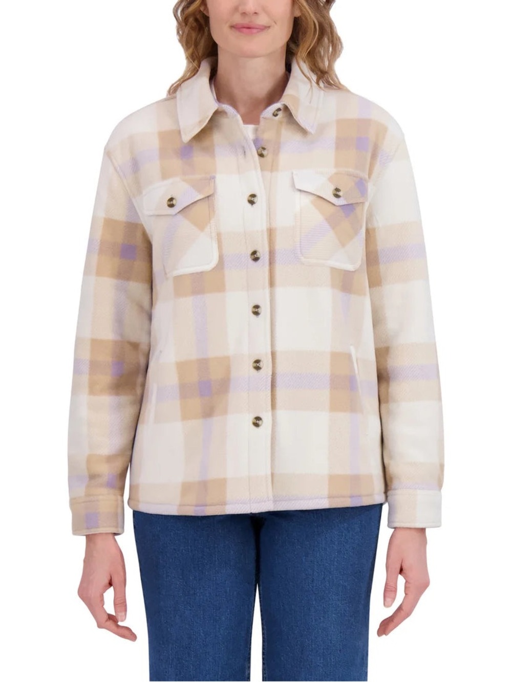SAGE Collective - Women's Plush Shirt Shacket Jacket